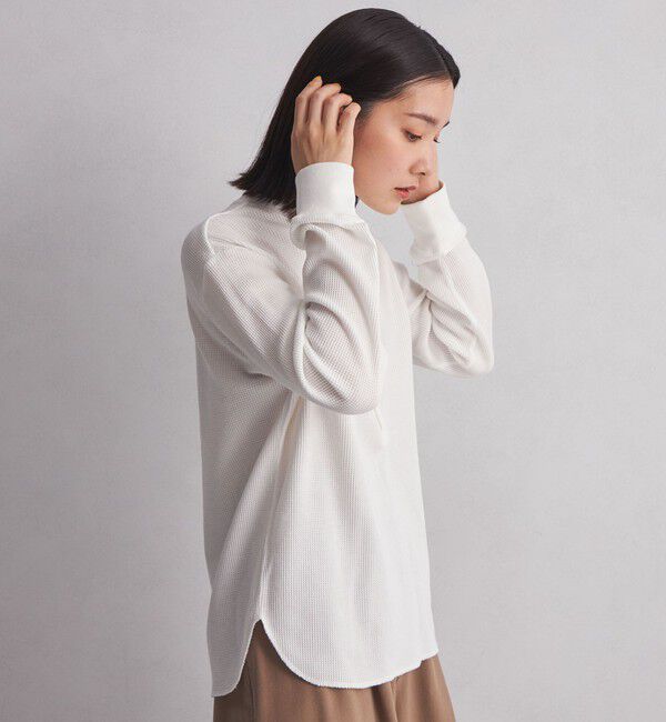 UNITED ARROWS green label relaxing「＜at ease＞ヘンリーネック ワッフル プルオーバー カットソー」|Tシャツ・カットソー|