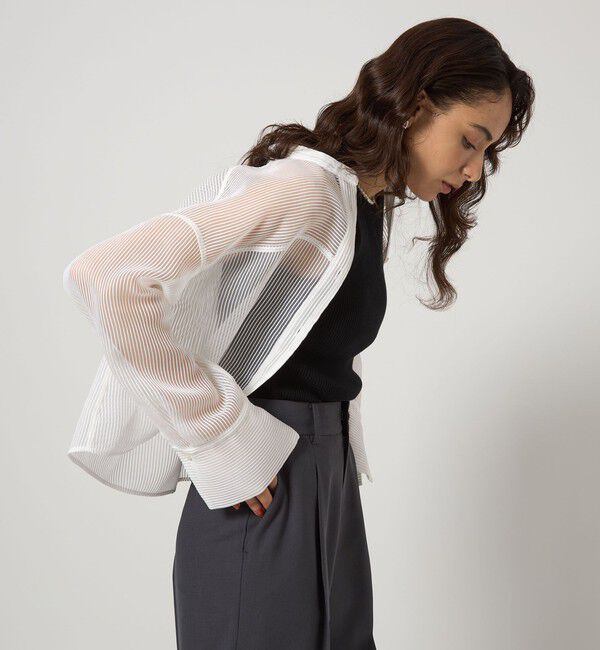 UNITED ARROWS green label relaxing「シアー コードレーン シャツ」|シャツ・ブラウス|