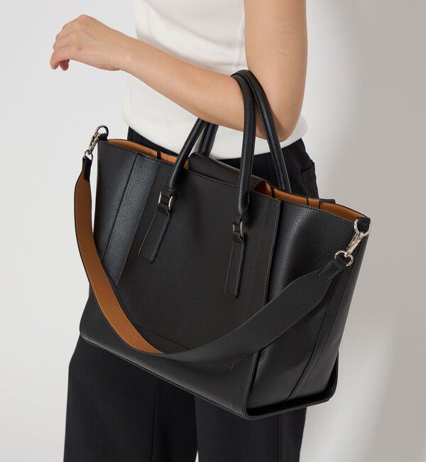 UNITED ARROWS green label relaxing「【WEB限定】トラペーズ ワイドベルト トートバッグ / A4 / 通勤」|トートバッグ|