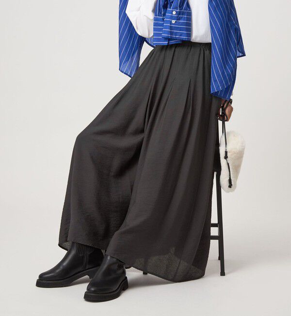 UNITED ARROWS green label relaxing「【WEB限定】＜at ease＞ キュロット パンツ」|キュロット|DK.GRAY