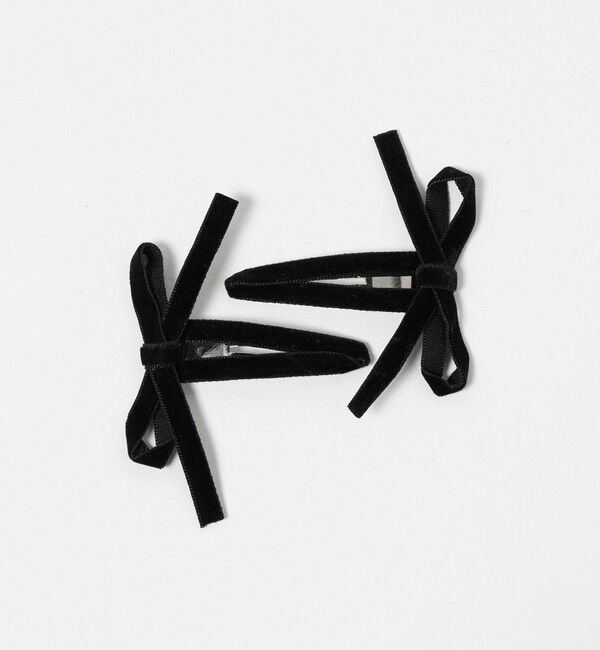 UNITED ARROWS green label relaxing「＜MILK&times;SODA＞リボン ヘアクリップ / ヘアピン / キッズ  」|その他|BLACK