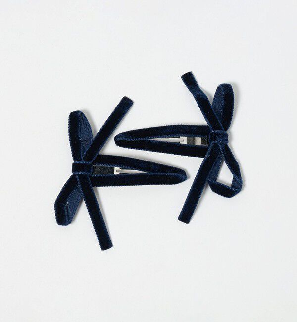 UNITED ARROWS green label relaxing「＜MILK&times;SODA＞リボン ヘアクリップ / ヘアピン / キッズ  」|その他|NAVY