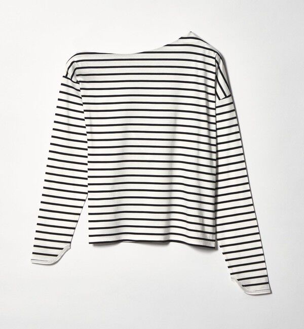 EMMEL REFINES「＜EMMEL REFINES＞EM アシンメトリー ボーダー ロンT」|Tシャツ・カットソー|