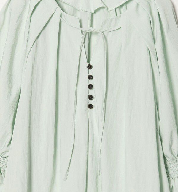 EMMEL REFINES「＜EMMEL REFINES＞EM フロントボタン ソデシャーリング ブラウス」|シャツ・ブラウス|