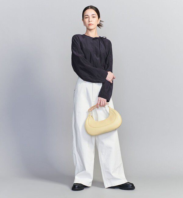 BEAUTY&YOUTH UNITED ARROWS「キュプラ リボンタイノーカラーブラウス」|シャツ・ブラウス|