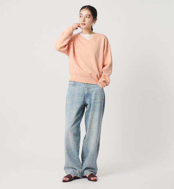 BEAUTY&YOUTH UNITED ARROWS「ソフトコットン Vネック スムース ニットプルオーバー ウォッシャブル」|ニット・セーター|