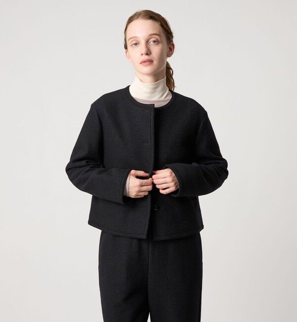 STEVEN ALAN「＜Steven Alan＞ボア ノーカラー ジャケット」|ノーカラージャケット|