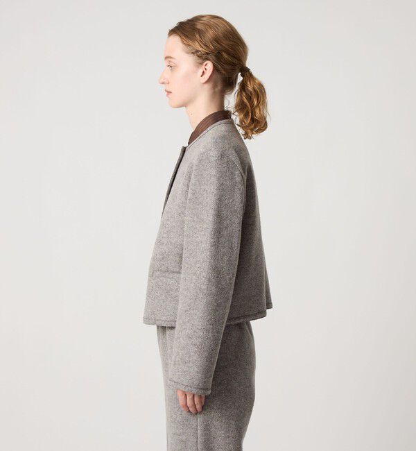 STEVEN ALAN「＜Steven Alan＞ボア ノーカラー ジャケット」|ノーカラージャケット|