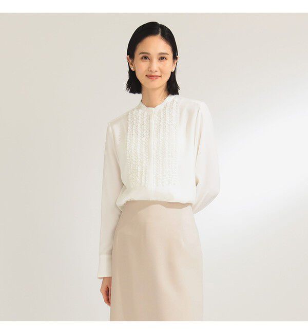 Demi-Luxe BEAMS 「ジョーゼット フリルブラウス＊」|シャツ・ブラウス|