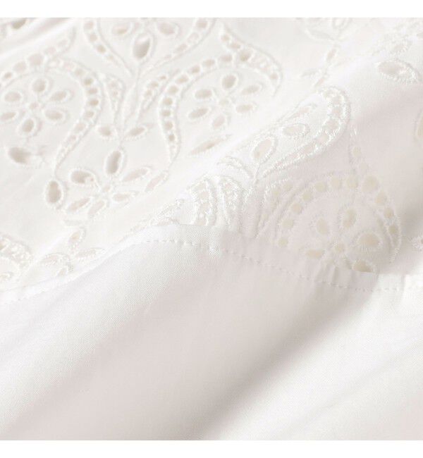 Demi-Luxe BEAMS 「TICCA / レース ハーフスリーブ シャツワンピース」|ワンピース|