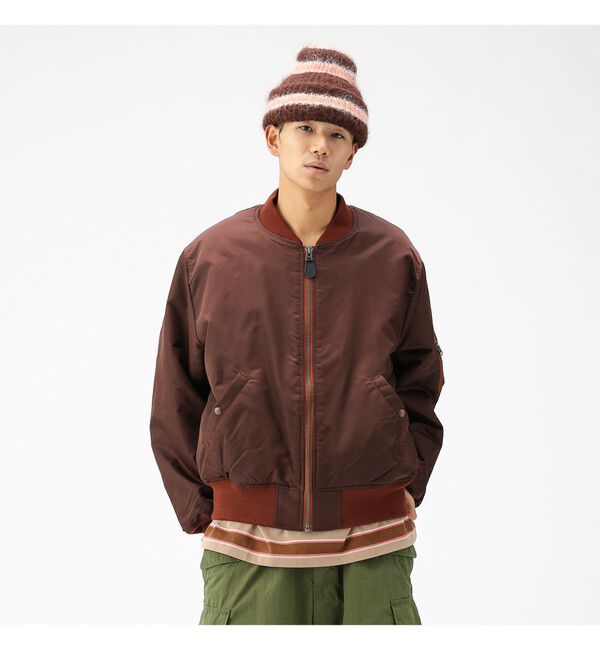 BEAMS「リラックスフィット THERMOLITE(R) MA-1 （撥水）」|ブルゾン・スタジャン|BROWN