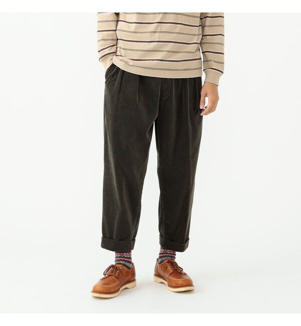 BEAMS PLUS「BEAMS PLUS / 2プリーツ コーデュロイ トラウザーズ」|その他|D.GRN