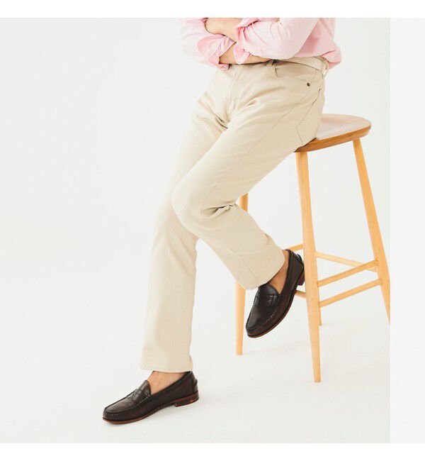 BEAMS「5 ポケット テーパード ピケ パンツ」|チノ|BEIGE