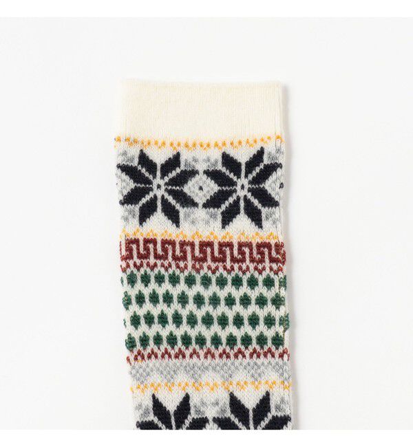 BEAMS「スノー ジャカード ソックス」|ソックス|