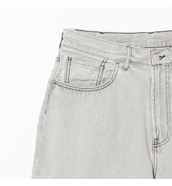 BEAMS「5ポケット クウォーターレングス ワイドデニム」|デニム|