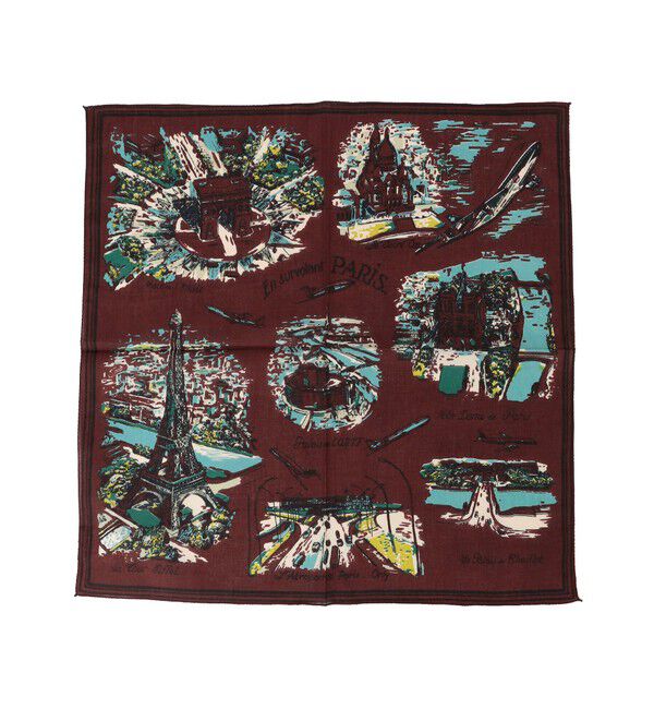 SHIPS for women「BINDU:パリマップバンダナ」|バンダナ・スカーフ|ブラウン