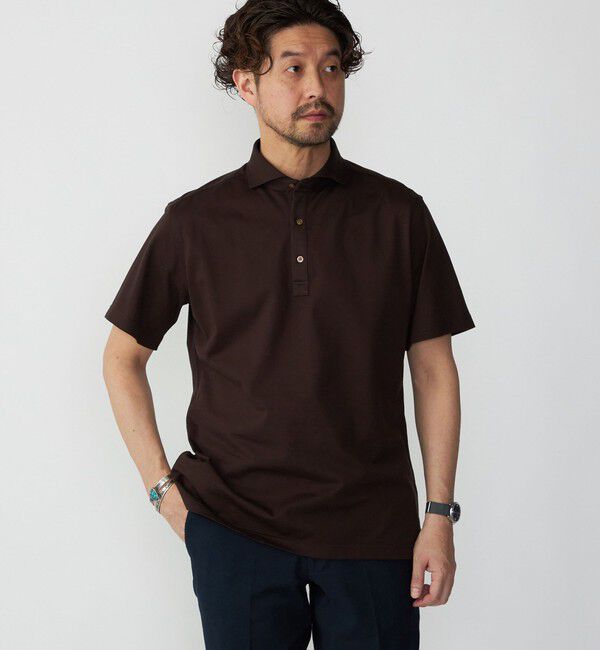 SHIPS「SHIPS：ALBINI 32ゲージ カノコ無地 ポロシャツ」|ポロシャツ|