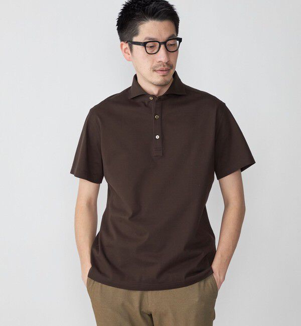 SHIPS「SHIPS：ALBINI 32ゲージ カノコ無地 ポロシャツ」|ポロシャツ|