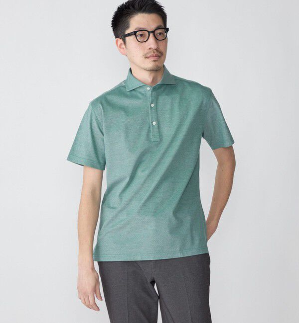 SHIPS「SHIPS：ALBINI 32ゲージ カノコ無地 ポロシャツ」|ポロシャツ|