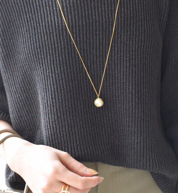 SHIPS for women「ガラス パール アジャスター ロング ネックレス」|ネックレス|