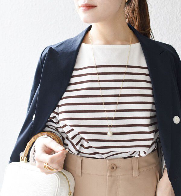 SHIPS for women「ガラス パール アジャスター ロング ネックレス」|ネックレス|