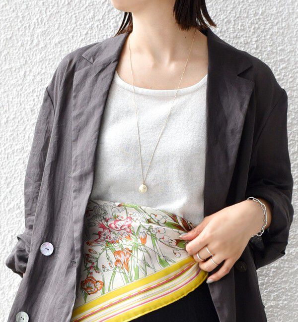 SHIPS for women「ガラス パール アジャスター ロング ネックレス」|ネックレス|