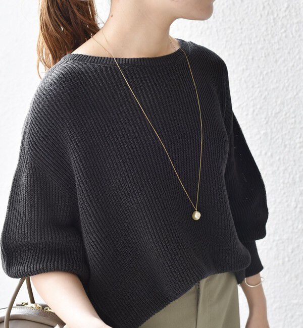 SHIPS for women「ガラス パール アジャスター ロング ネックレス」|ネックレス|