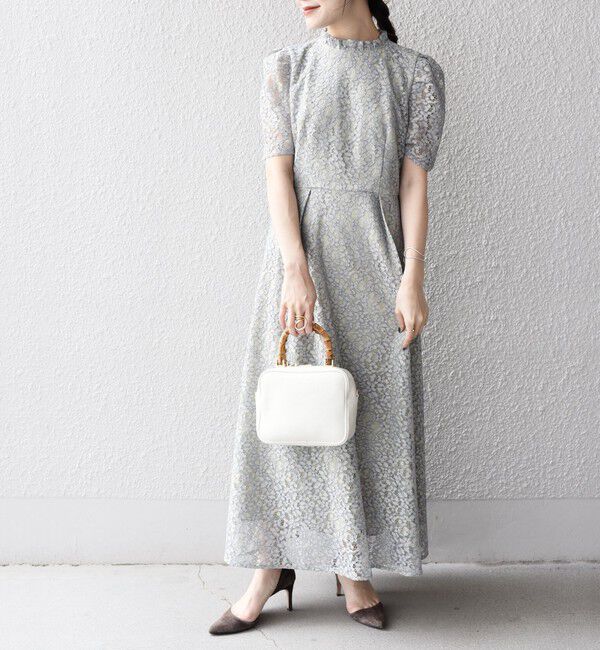 SHIPS for women「【SHIPS別注】kaene:コードレース ワンピース（セレモニー対応可）」|ワンピース|