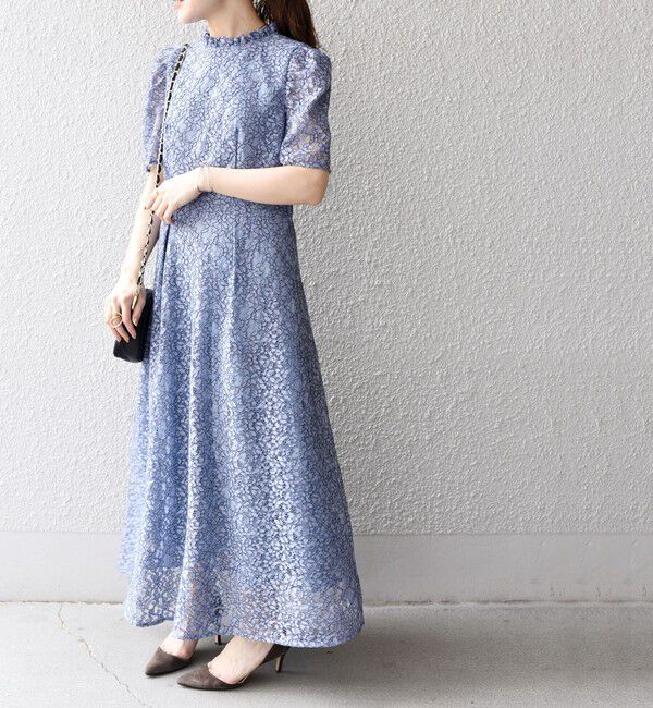 SHIPS for women「【SHIPS別注】kaene:コードレース ワンピース（セレモニー対応可）」|ワンピース|