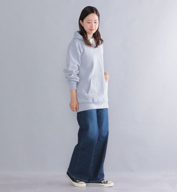 SHIPS「【WEB限定】SHIPS: マイクロ SHIPS 刺繍 ロゴ 裏毛 スウェット プルオーバーパーカー」|パーカー|