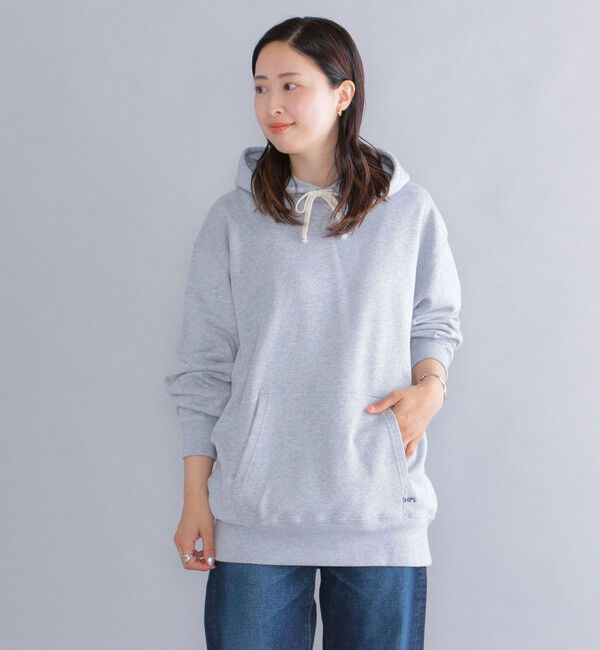 SHIPS「【WEB限定】SHIPS: マイクロ SHIPS 刺繍 ロゴ 裏毛 スウェット プルオーバーパーカー」|パーカー|