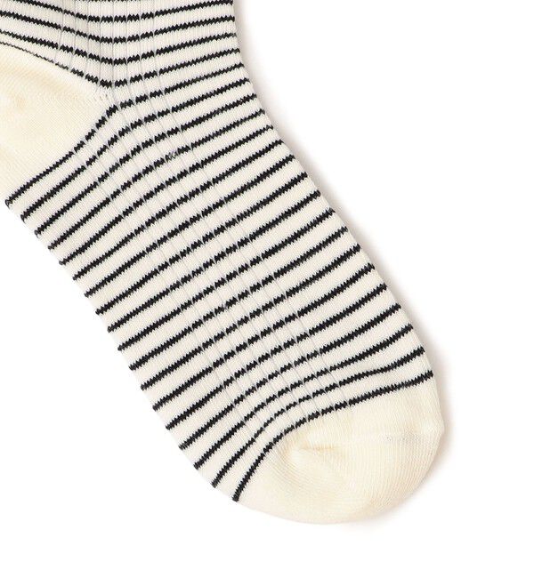 SHIPS any「Robert P.Miller: ボーダー リブ ソックス」|ソックス|