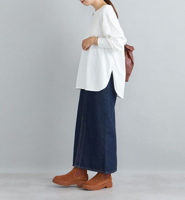 SHIPS for women「ロング リブ スリーブ カットソー  ボーダー / ソリッド」|Tシャツ・カットソー|