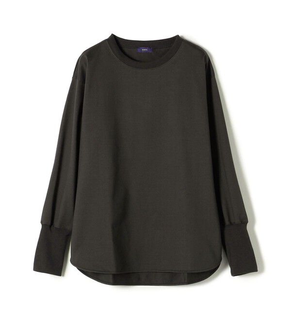 SHIPS for women「ロング リブ スリーブ カットソー  ボーダー / ソリッド」|Tシャツ・カットソー|ダークグレー