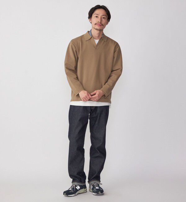 SHIPS「SHIPS:〈手洗い可能〉14ゲージ TEXBRID(R) ミラノリブ スキッパー ポロシャツ」|Tシャツ・カットソー|