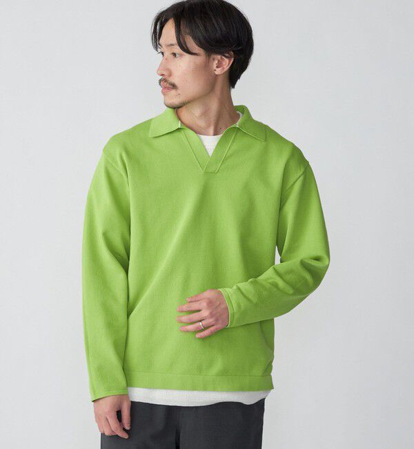 SHIPS「SHIPS:〈手洗い可能〉14ゲージ TEXBRID(R) ミラノリブ スキッパー ポロシャツ」|Tシャツ・カットソー|