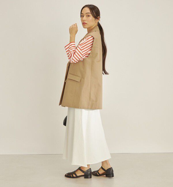 SHIPS for women「綿麻 カルゼ ダブルブレスト ジレ ◇」|ベスト・ジレ|