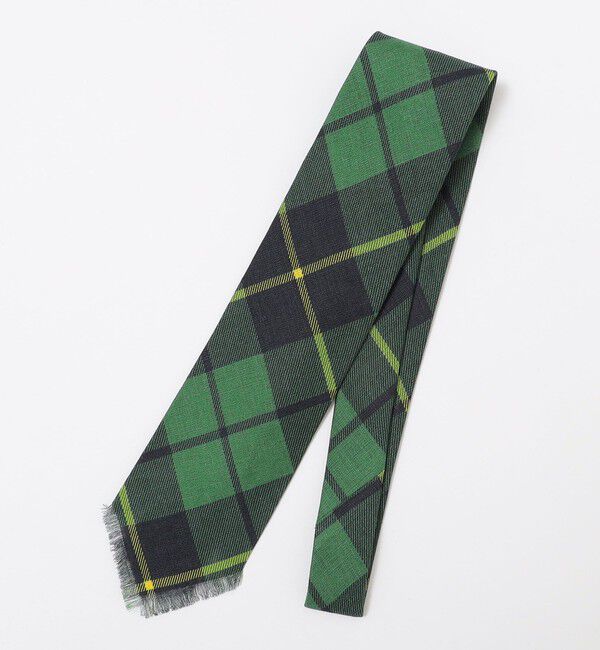 SHIPS「Stefano cau: リネン フリンジ タータンチェック ネクタイ」|ネクタイ・蝶ネクタイ|ケリー