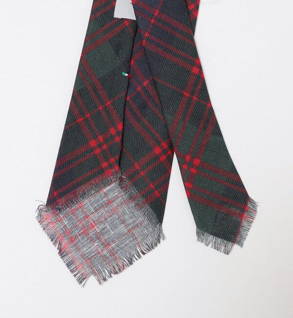 SHIPS「Stefano cau: リネン フリンジ タータンチェック ネクタイ」|ネクタイ・蝶ネクタイ|