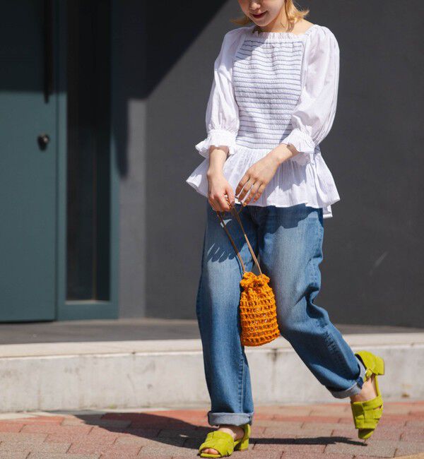 SHIPS any「SHIPS any: カラー シャーリング ボリューム スリーブ ブラウス」|シャツ・ブラウス|