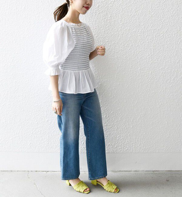 SHIPS any「SHIPS any: カラー シャーリング ボリューム スリーブ ブラウス」|シャツ・ブラウス|