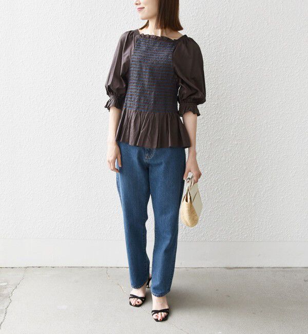 SHIPS any「SHIPS any: カラー シャーリング ボリューム スリーブ ブラウス」|シャツ・ブラウス|