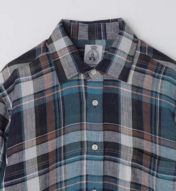 SHIPS「CORDINGS: マブチ チェック リネン シャツ」|シャツ・ブラウス|