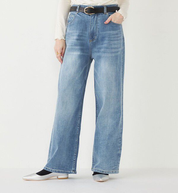 SHIPS Colors 「SHIPS Colors:〈洗濯機可能〉デニム ワイド パンツ3◇」|デニム|