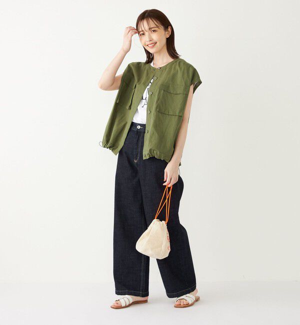 SHIPS Colors 「SHIPS Colors:〈洗濯機可能〉デニム ワイド パンツ3◇」|デニム|