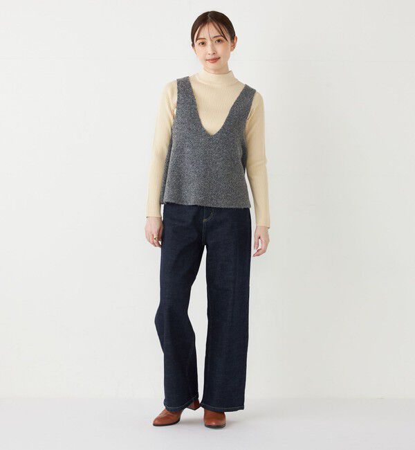 SHIPS Colors 「SHIPS Colors:〈洗濯機可能〉デニム ワイド パンツ3◇」|デニム|