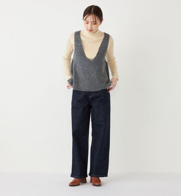 SHIPS Colors 「SHIPS Colors:〈洗濯機可能〉デニム ワイド パンツ3◇」|デニム|