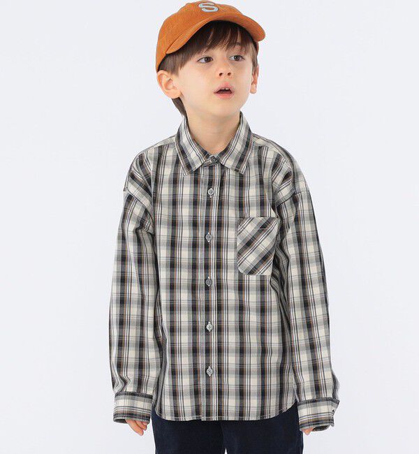 SHIPS KIDS「SHIPS KIDS:100～130cm / コンフォータブル 長袖 シャツ」|シャツ・ブラウス|