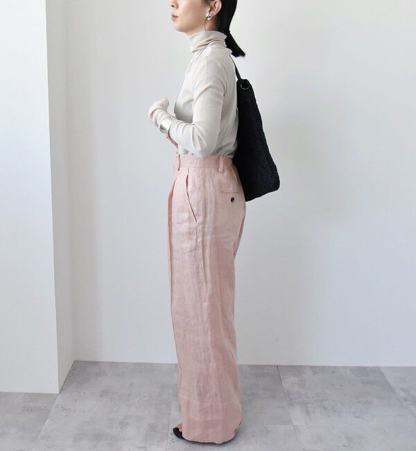 quaranciel「quaranciel:〈洗濯機可能〉 デリケート リブ シアー タートルネック」|Tシャツ・カットソー|