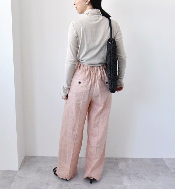 quaranciel「quaranciel:〈洗濯機可能〉 デリケート リブ シアー タートルネック」|Tシャツ・カットソー|